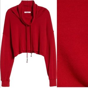 Project Social T Cowl Neck Cropped Sweatshirt